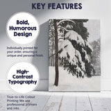 Winter Pine Branch Snow Covered Woodland Canvas Wall Art Print Decor Picture Ready to Hang