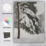 Winter Pine Branch Snow Covered Woodland Canvas Wall Art Print Decor Picture Ready to Hang