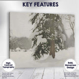 Snow Covered Evergreen Tree Soft Winter Landscape Canvas Wall Art Print Decor Picture Ready to Hang