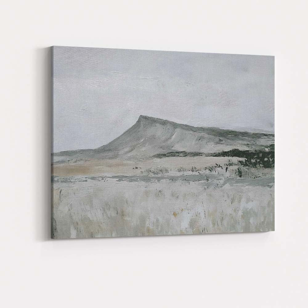 Soft Neutral Snow Covered Mountain Plateau Landscape Canvas Wall Art Print Decor Picture Ready to Hang