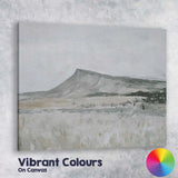 Soft Neutral Snow Covered Mountain Plateau Landscape Canvas Wall Art Print Decor Picture Ready to Hang