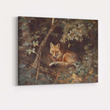 Realistic Red Fox Woodland Wildlife Portrait Canvas Wall Art Print Decor Picture Ready to Hang