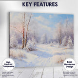 Bright Snow Covered Forest Path Winter Landscape Canvas Wall Art Print Decor Picture Ready to Hang