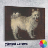 White Highland Terrier Dog Portrait Traditional Oil Painting Canvas Wall Art Print Decor Picture Ready to Hang