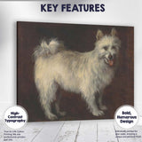White Highland Terrier Dog Portrait Traditional Oil Painting Canvas Wall Art Print Decor Picture Ready to Hang