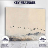 Minimalist Flying Birds Winter Wetland Ink Wash Landscape Canvas Wall Art Print Decor Picture Ready to Hang