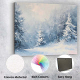 Dreamy Snow Covered Forest Watercolour Winter Wonderland Canvas Wall Art Print Decor Picture Ready to Hang