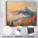 Autumn Mount Fuji Landscape Colourful Scenic Painting Canvas Wall Art Print Decor Picture Ready to Hang