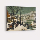 Classic Flemish Winter Village Ice Skating Landscape Canvas Wall Art Print Decor Picture Ready to Hang