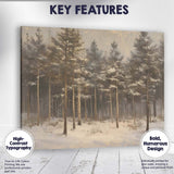 Tall Pine Forest Snowfall Woodland Winter Nature Canvas Wall Art Print Decor Picture Ready to Hang