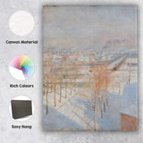 Scandinavian Snow Covered Town Industrial Winter View Canvas Wall Art Print Decor Picture Ready to Hang