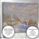 Winter Country Lane Snow Covered Trees Rural Landscape Canvas Wall Art Print Decor Picture Ready to Hang