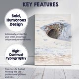 Minimalist Snow Covered Brick Culvert Watercolour Winter Scene Canvas Wall Art Print Decor Picture Ready to Hang