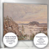 Panoramic Snowy Mountain Valley Winter Landscape Oil Painting Canvas Wall Art Print Decor Picture Ready to Hang