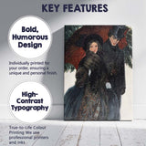 Victorian Couple Under Red Umbrella Snowfall Romantic Winter Canvas Wall Art Print Decor Picture Ready to Hang