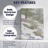 Soft Impressionist Snowy Pine Forest Woodland Landscape Canvas Wall Art Print Decor Picture Ready to Hang