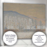 Frosted Trees And Farm Buildings Winter Countryside Painting Canvas Wall Art Print Decor Picture Ready to Hang