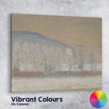 Frosted Trees Winter Farmstead Snow Covered Countryside Canvas Wall Art Print Decor Picture Ready to Hang