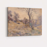 Soft Pastel Winter Woodland Watercolour Landscape Painting Canvas Wall Art Print Decor Picture Ready to Hang