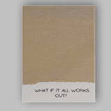 Minimalist Beige Motivational Quote What If It All Works Out Typography Canvas Wall Art Print Decor Picture Ready to Hang