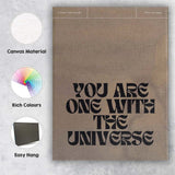 Neutral Boho You Are One With The Universe Inspirational Typography Canvas Wall Art Print Decor Picture Ready to Hang