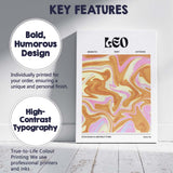 Leo Zodiac Golden Pink Abstract Marble Swirl Canvas Wall Art Print Decor Picture Ready to Hang