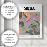 Libra Zodiac Pastel Peach Mint Abstract Marble Swirl Canvas Wall Art Print Decor Picture Ready to Hang