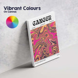 Cancer Zodiac Vibrant Pink Orange Abstract Marble Swirl Canvas Wall Art Print Decor Picture Ready to Hang