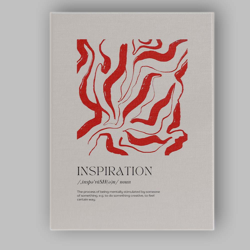 Minimalist Inspiration Definition Abstract Red Line Art Canvas Wall Art Print Decor Picture Ready to Hang