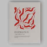 Minimalist Inspiration Definition Abstract Red Line Art Canvas Wall Art Print Decor Picture Ready to Hang