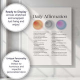 Daily Positive Affirmation Self Love Motivational Quote Typography Canvas Wall Art Print Decor Picture Ready to Hang