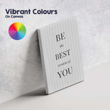 Elegant Be The Best Version Of You Inspirational Typography Canvas Wall Art Print Decor Picture Ready to Hang