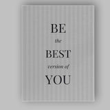 Elegant Be The Best Version Of You Inspirational Typography Canvas Wall Art Print Decor Picture Ready to Hang