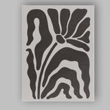 Abstract Organic Floral Botanical Silhouette Earth Tone Minimalist Canvas Wall Art Print Decor Picture Ready to Hang