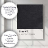 Pantone Black Colour Swatch Minimalist Graphic Design Canvas Wall Art Print Decor Picture Ready to Hang