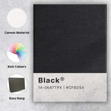 Pantone Black Colour Swatch Minimalist Graphic Design Canvas Wall Art Print Decor Picture Ready to Hang