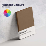 Pantone Brown Colour Swatch Minimalist Graphic Design Canvas Wall Art Print Decor Picture Ready to Hang