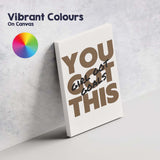 Brown Minimalist You Got This Motivational Typography Quote Canvas Wall Art Print Decor Picture Ready to Hang