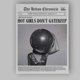 Hot Girls Dont Gatekeep Disco Ball Humorous Newspaper Poster Canvas Wall Art Print Decor Picture Ready to Hang