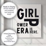 Bold Girl Power Is Here Modern Motivational Typography Canvas Wall Art Print Decor Picture Ready to Hang