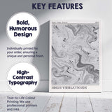 Abstract Grey Marble Swirl Fluid Ink Modern Minimalist Canvas Wall Art Print Decor Picture Ready to Hang