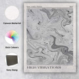 Abstract Grey Marble Swirl Fluid Ink Modern Minimalist Canvas Wall Art Print Decor Picture Ready to Hang