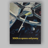 Black White Space Station Science Fiction Retro Futuristic Artwork Canvas Wall Art Print Decor Picture Ready to Hang