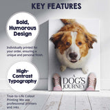 Cute Brown White Dog Portrait Heartwarming Pet Artwork Canvas Wall Art Print Decor Picture Ready to Hang
