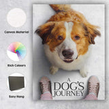 Cute Brown White Dog Portrait Heartwarming Pet Artwork Canvas Wall Art Print Decor Picture Ready to Hang