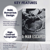Black and White Prison Escape Rope Detail Classic French Cinema Photography Canvas Wall Art Print Decor Picture Ready to Hang
