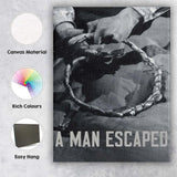 Black and White Prison Escape Rope Detail Classic French Cinema Photography Canvas Wall Art Print Decor Picture Ready to Hang