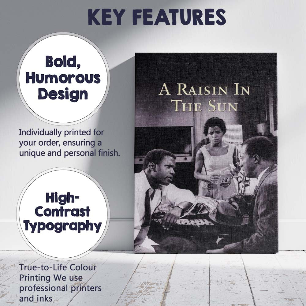 Classic Monochrome Family Drama Interior Scene Film Poster Style Canvas Wall Art Print Decor Picture Ready to Hang