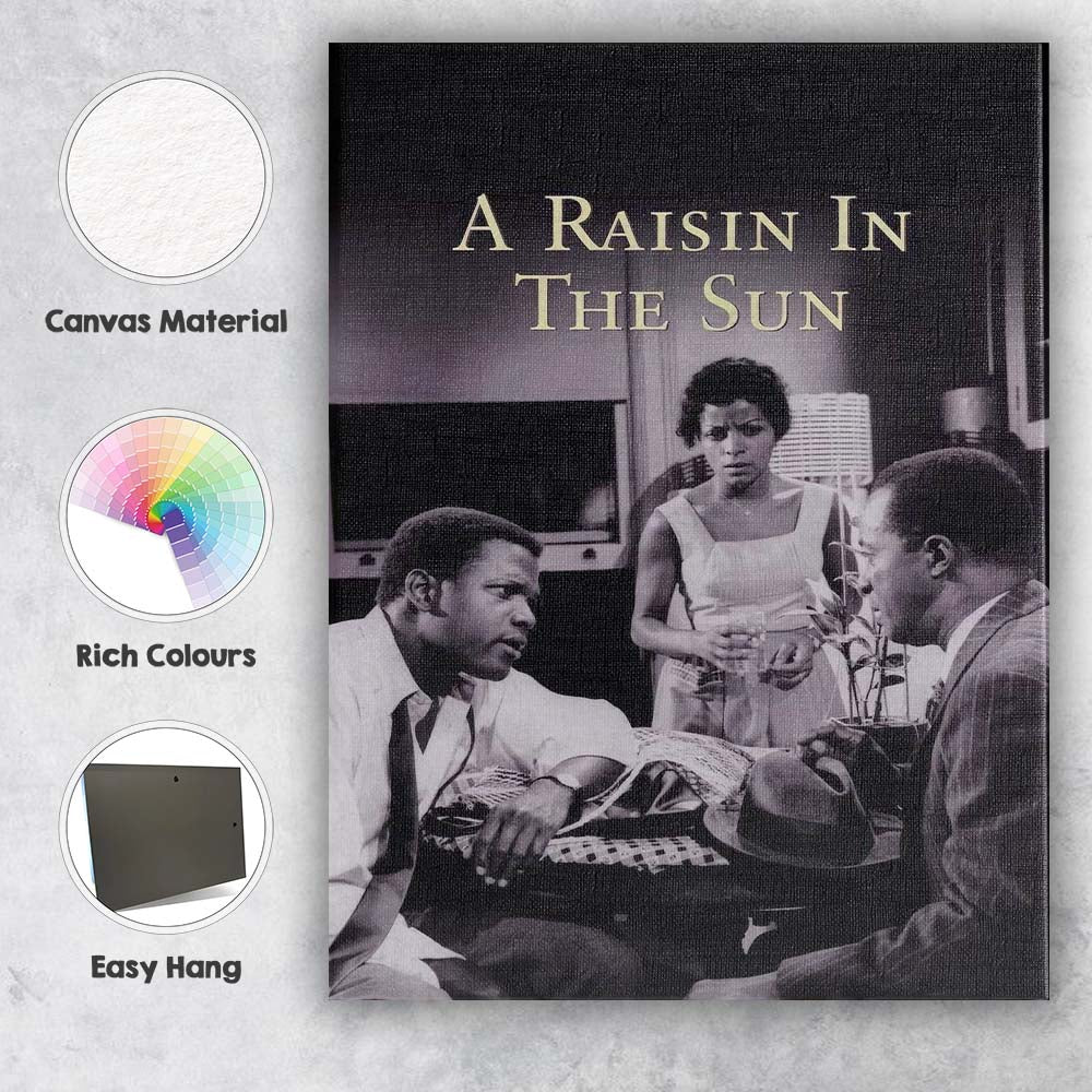Classic Monochrome Family Drama Interior Scene Film Poster Style Canvas Wall Art Print Decor Picture Ready to Hang