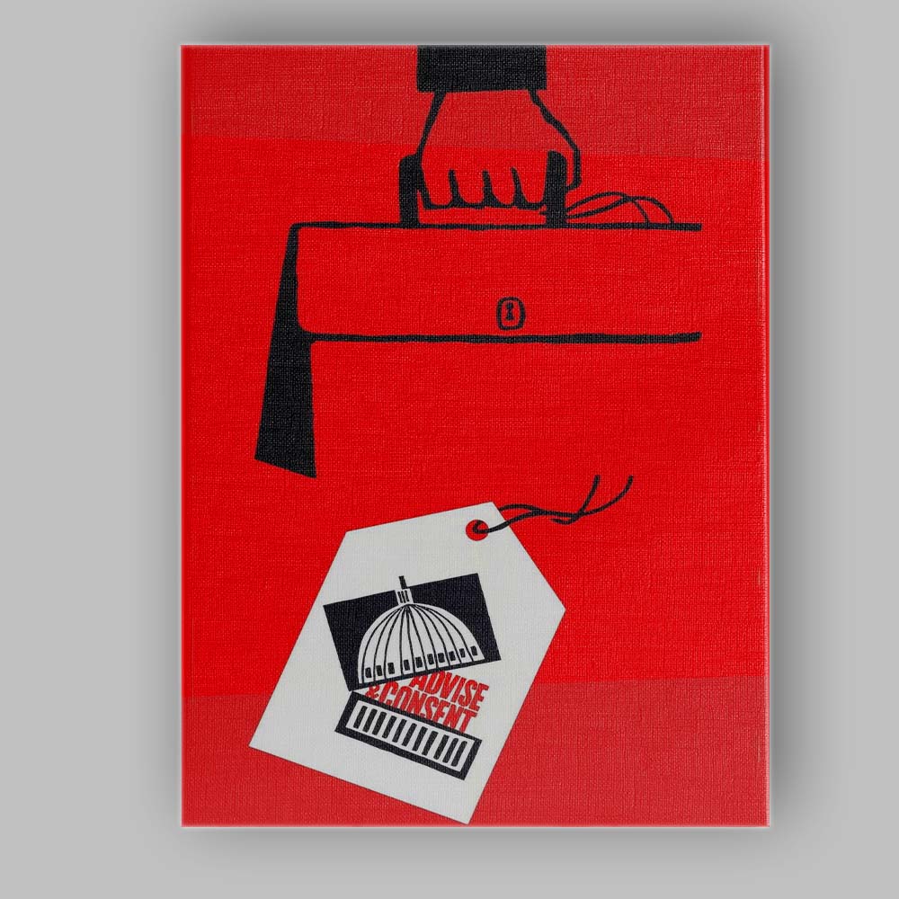 Red Black Political Protest Hand Holding Briefcase Government Reform Graphic Canvas Wall Art Print Decor Picture Ready to Hang